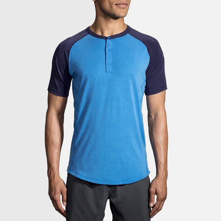 Brooks Cadence - Camisetas Manga Corta Hombre - Azules (UI1285973)